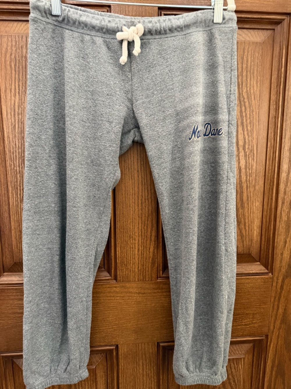 Cozy Dark Gray Fleece pants with Center Logo Norte Dame